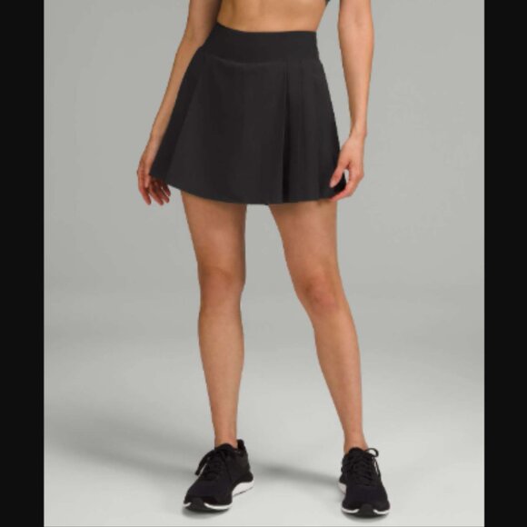 lululemon athletica Pants - Lululemon Athletica Side-Pleat High-Rise Tennis Skirt Skort Black Retail $88.00
